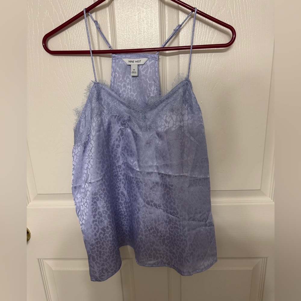 Nine West Lilac Sleeveless Lace Camisole Tank Top